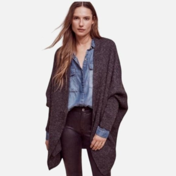 Sleeping on Snow Anthropologie Primula Cocoon Cardigan Womens S Gray Wool Blend - Picture 1 of 8